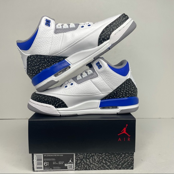 Nike Air Jordan 3 Retro GS “Racer Blue” NEW - Picture 3 of 4